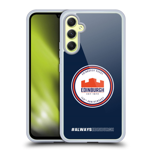 Edinburgh Rugby Graphics 150th Logo Soft Gel Case for Samsung Galaxy A34 5G
