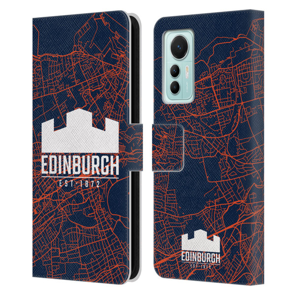 Edinburgh Rugby Graphics Map Leather Book Wallet Case Cover For Xiaomi 12 Lite