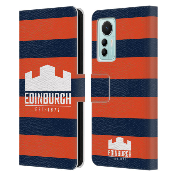 Edinburgh Rugby Graphics Stripes Leather Book Wallet Case Cover For Xiaomi 12 Lite
