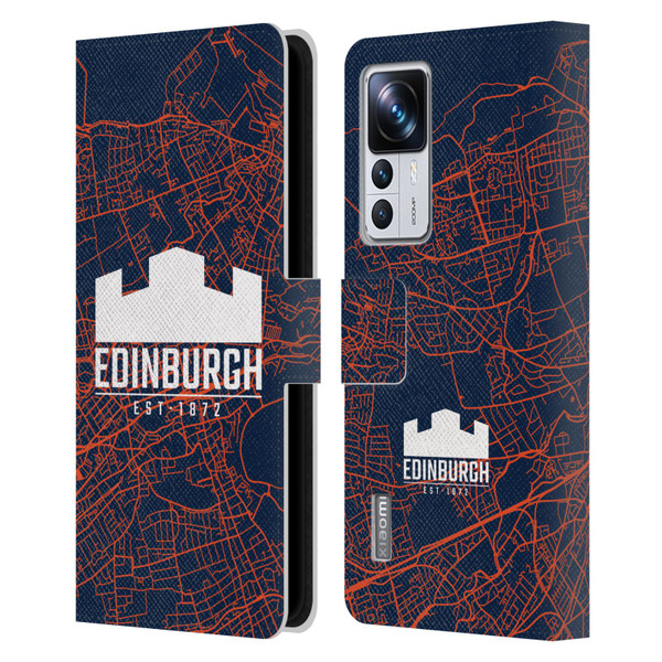 Edinburgh Rugby Graphics Map Leather Book Wallet Case Cover For Xiaomi 12T Pro