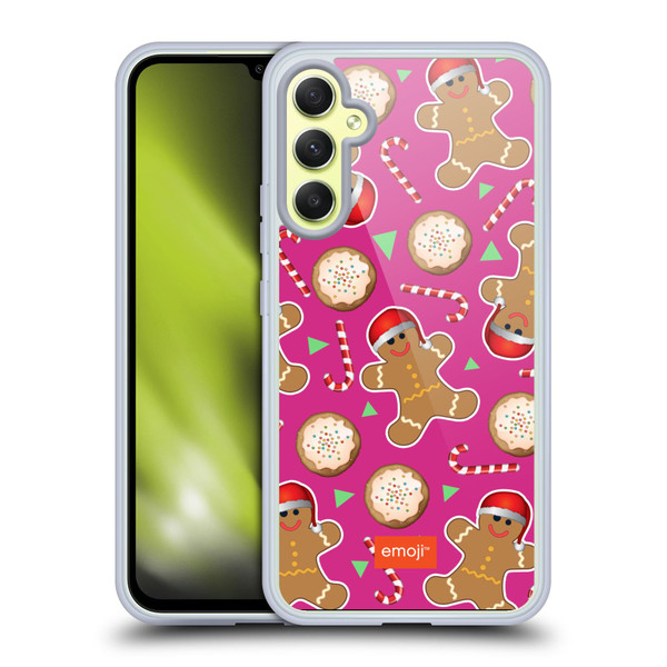 emoji® Christmas Patterns Gingerbread Cookies Soft Gel Case for Samsung Galaxy A34 5G