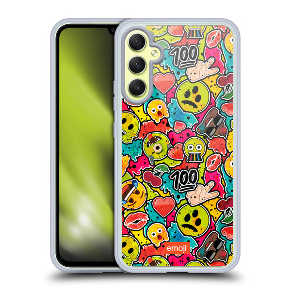 emoji® Graffiti Colours Soft Gel Case for Samsung Galaxy A34 5G