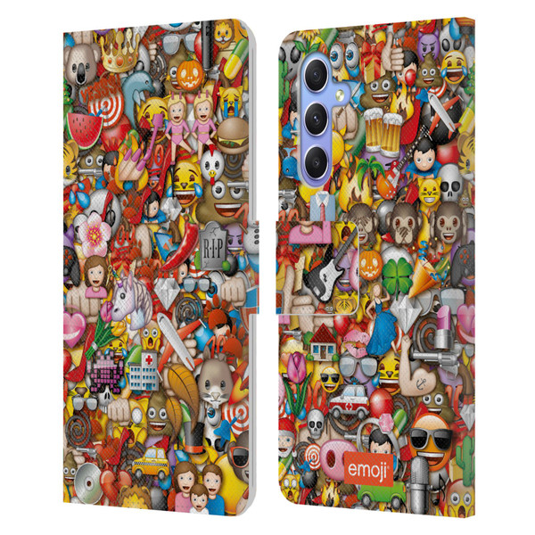 emoji® Trendy Full Pattern Leather Book Wallet Case Cover For Samsung Galaxy A34 5G