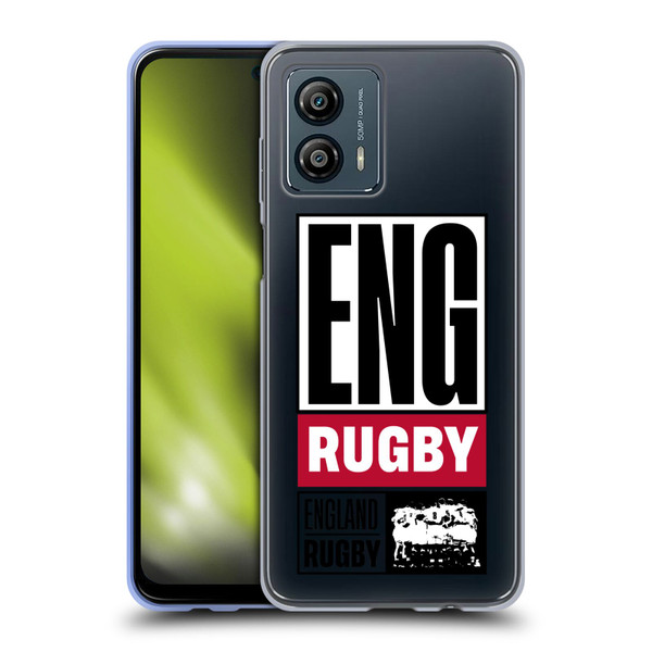 England Rugby Union RED ROSE Eng Rugby Logo Soft Gel Case for Motorola Moto G53 5G