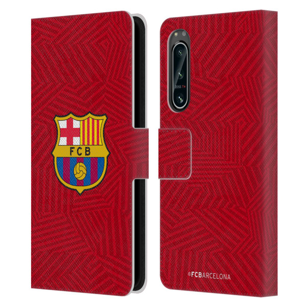 FC Barcelona Crest Red Leather Book Wallet Case Cover For Sony Xperia 5 IV