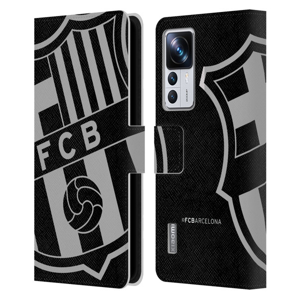 FC Barcelona Crest Oversized Leather Book Wallet Case Cover For Xiaomi 12T Pro