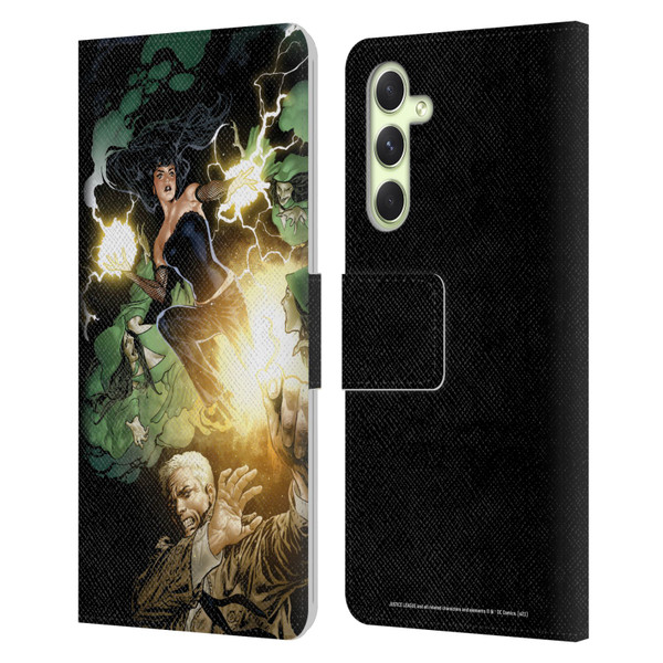 Justice League DC Comics Dark Comic Art Constantine and Zatanna Leather Book Wallet Case Cover For Samsung Galaxy A54 5G