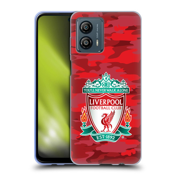 Liverpool Football Club Camou Home Colourways Crest Soft Gel Case for Motorola Moto G53 5G