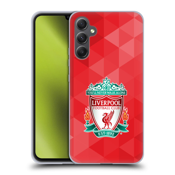 Liverpool Football Club Crest 1 Red Geometric 1 Soft Gel Case for Samsung Galaxy A34 5G