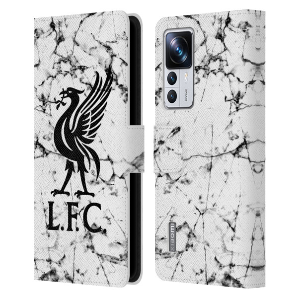 Liverpool Football Club Marble Black Liver Bird Leather Book Wallet Case Cover For Xiaomi 12T Pro