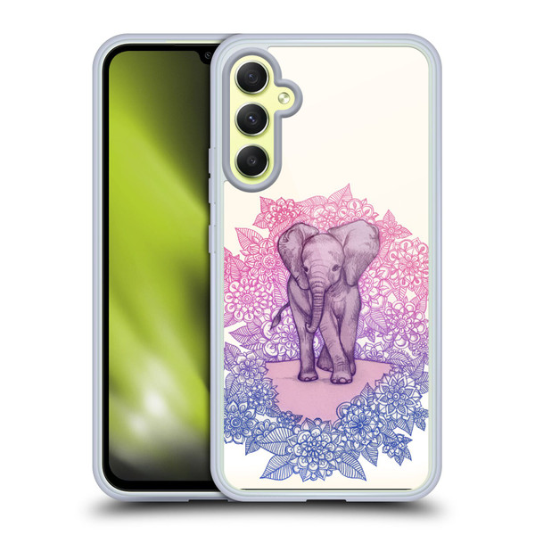 Micklyn Le Feuvre Animals Cute Baby Elephant Soft Gel Case for Samsung Galaxy A34 5G