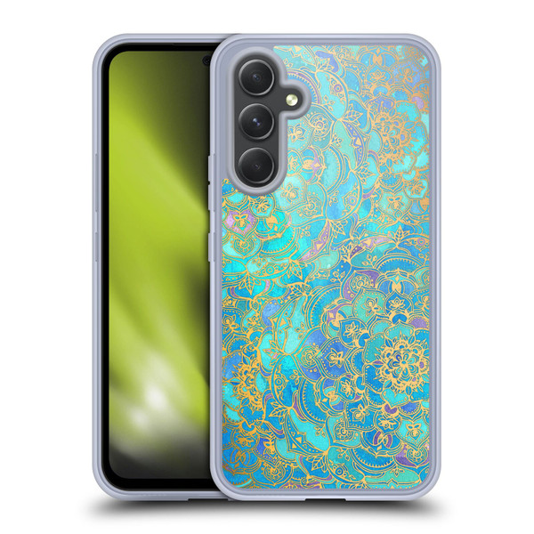 Micklyn Le Feuvre Mandala Sapphire and Jade Soft Gel Case for Samsung Galaxy A54 5G