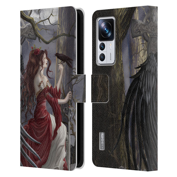 Nene Thomas Deep Forest Dark Angel Fairy With Raven Leather Book Wallet Case Cover For Xiaomi 12T Pro
