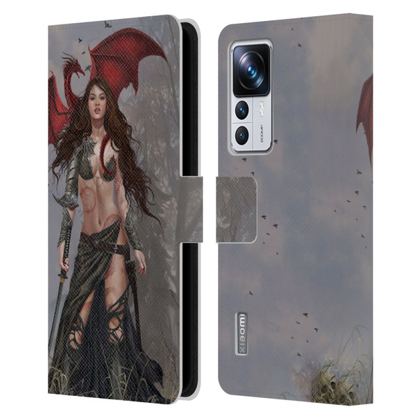 Nene Thomas Gothic Dragon Witch Warrior Sword Leather Book Wallet Case Cover For Xiaomi 12T Pro