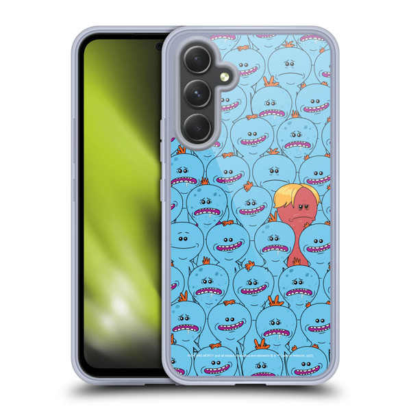 Rick And Morty Season 4 Graphics Mr. Meeseeks Pattern Soft Gel Case for Samsung Galaxy A54 5G