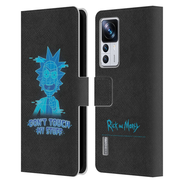 Rick And Morty Season 5 Graphics Don't Touch My Stuff Leather Book Wallet Case Cover For Xiaomi 12T Pro