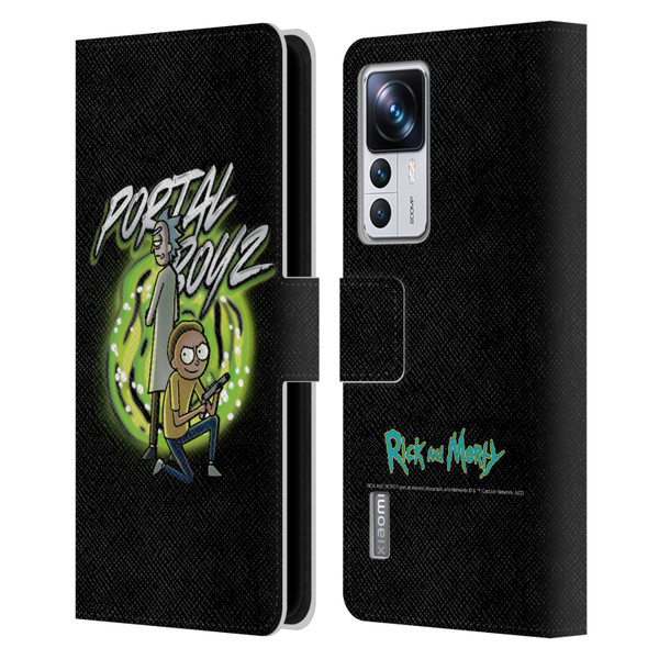 Rick And Morty Season 5 Graphics Portal Boyz Leather Book Wallet Case Cover For Xiaomi 12T Pro