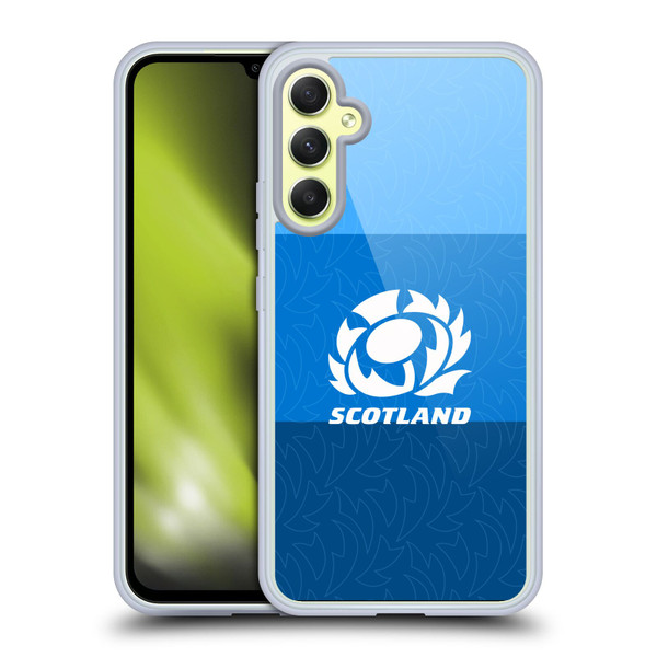 Scotland Rugby Graphics Stripes Pattern Soft Gel Case for Samsung Galaxy A34 5G