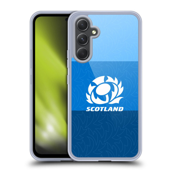 Scotland Rugby Graphics Stripes Pattern Soft Gel Case for Samsung Galaxy A54 5G