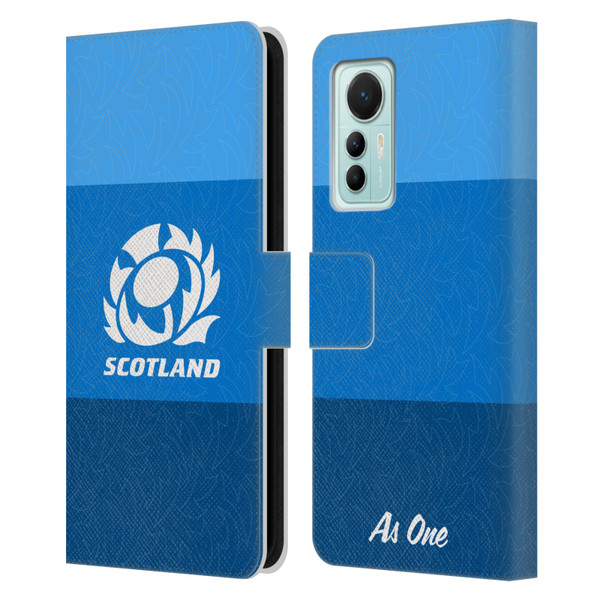 Scotland Rugby Graphics Stripes Pattern Leather Book Wallet Case Cover For Xiaomi 12 Lite