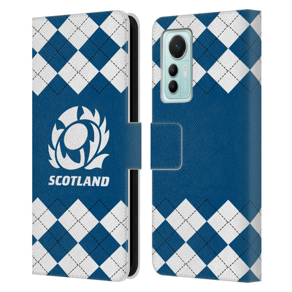 Scotland Rugby Logo 2 Argyle Leather Book Wallet Case Cover For Xiaomi 12 Lite