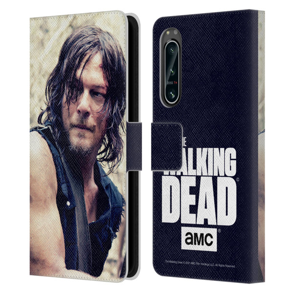 AMC The Walking Dead Daryl Dixon Half Body Leather Book Wallet Case Cover For Sony Xperia 5 IV