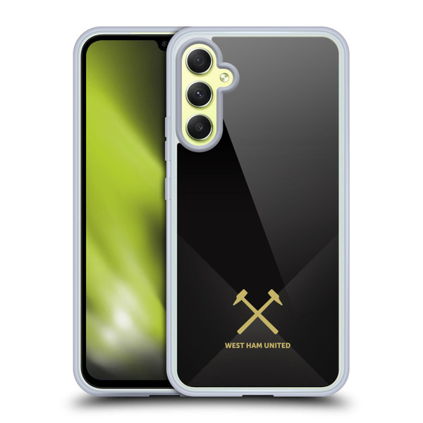 West Ham United FC Hammer Marque Kit Black & Gold Soft Gel Case for Samsung Galaxy A34 5G