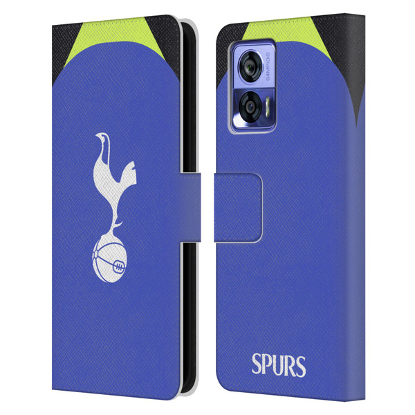 Tottenham Hotspur F.C. 2022/23 Badge Kit Away Leather Book Wallet Case Cover For Motorola Edge 30 Neo 5G