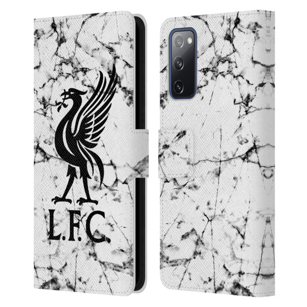 Liverpool Football Club Marble Black Liver Bird Leather Book Wallet Case Cover For Samsung Galaxy S20 FE / 5G