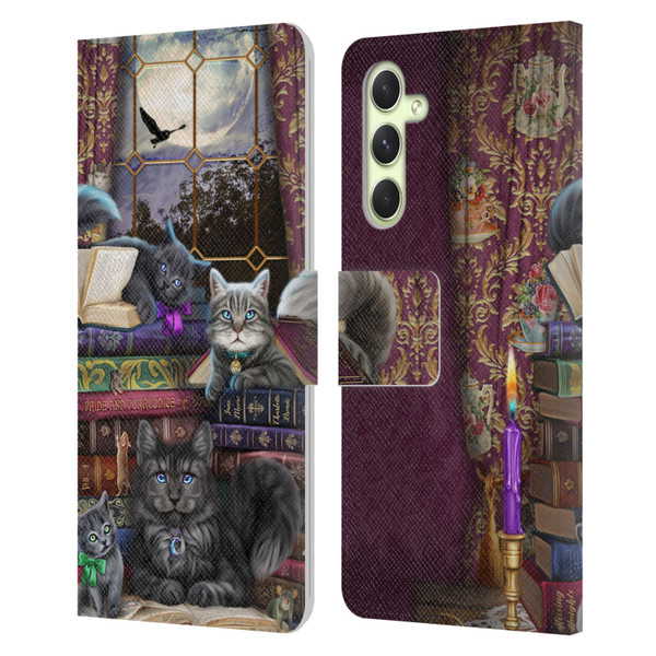 Brigid Ashwood Cats Storytime Cats And Books Leather Book Wallet Case Cover For Samsung Galaxy A54 5G