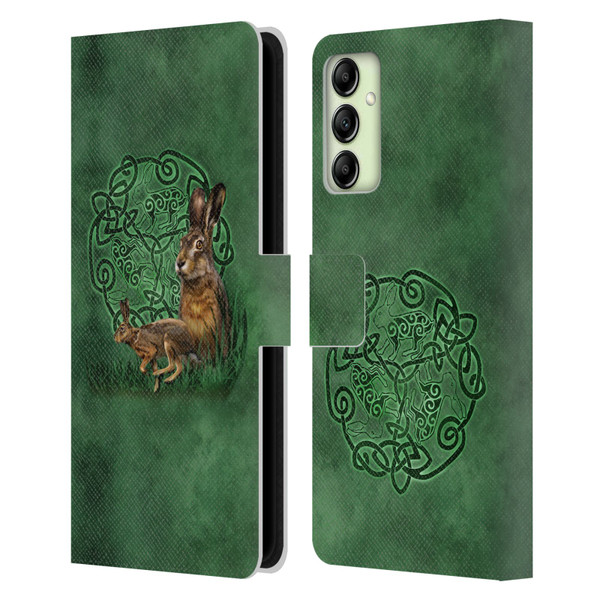 Brigid Ashwood Celtic Wisdom 2 Hare Leather Book Wallet Case Cover For Samsung Galaxy A14 5G