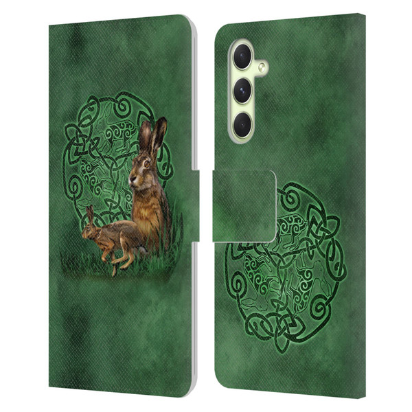 Brigid Ashwood Celtic Wisdom 2 Hare Leather Book Wallet Case Cover For Samsung Galaxy A54 5G