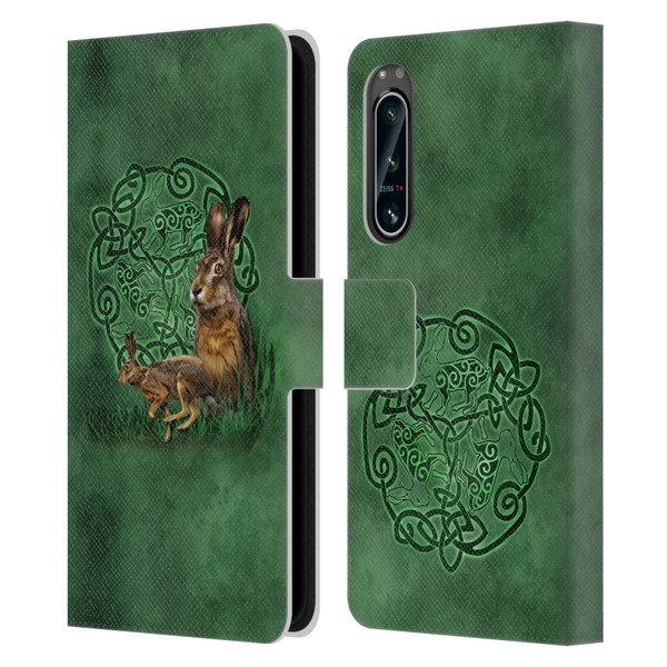 Brigid Ashwood Celtic Wisdom 2 Hare Leather Book Wallet Case Cover For Sony Xperia 5 IV