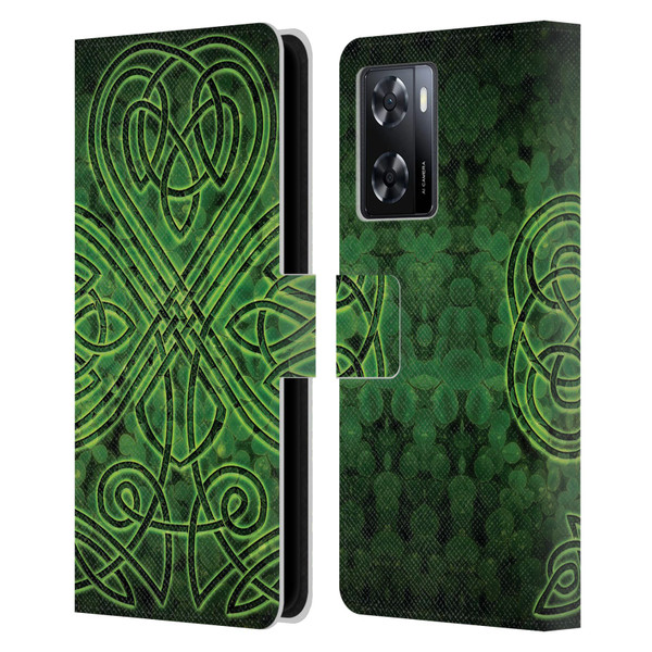 Brigid Ashwood Celtic Wisdom 3 Irish Shamrock Leather Book Wallet Case Cover For OPPO A57s