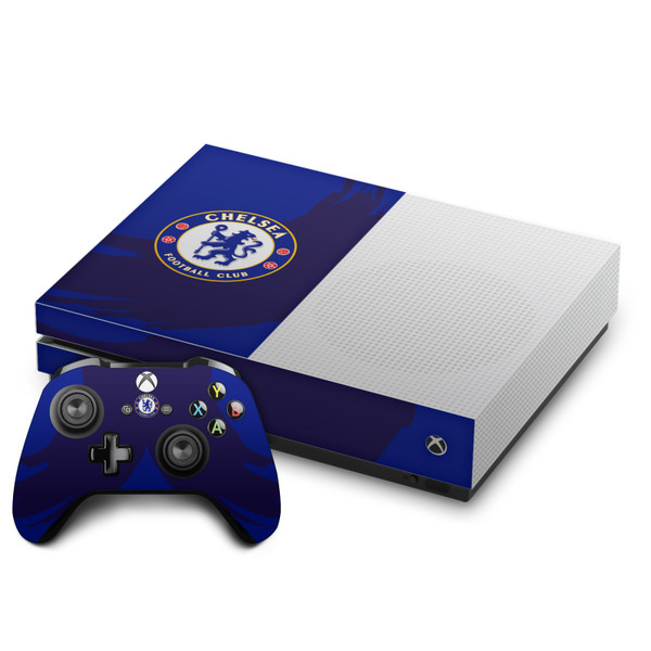 Chelsea Football Club Art Sweep Stroke Vinyl Sticker Skin Decal Cover for Microsoft One S Console & Controller