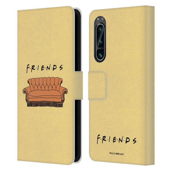 Friends TV Show Iconic Couch Leather Book Wallet Case Cover For Sony Xperia 5 IV