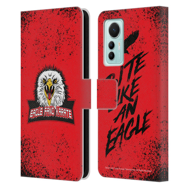 Cobra Kai Key Art Eagle Fang Logo Leather Book Wallet Case Cover For Xiaomi 12 Lite