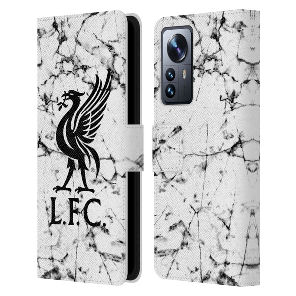 Liverpool Football Club Marble Black Liver Bird Leather Book Wallet Case Cover For Xiaomi 12 Pro