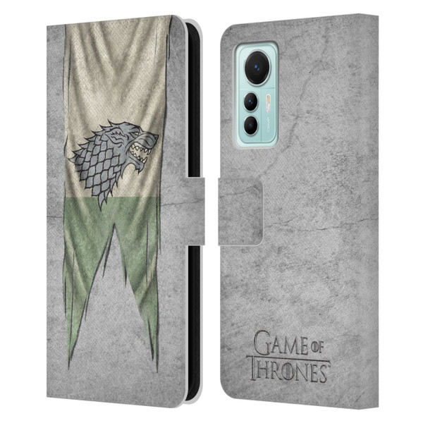 HBO Game of Thrones Sigil Flags Stark Leather Book Wallet Case Cover For Xiaomi 12 Lite
