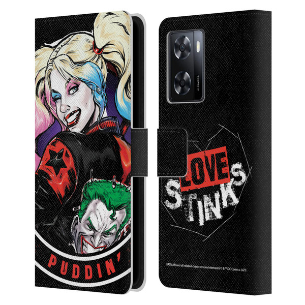 Batman DC Comics Harley Quinn Graphics Puddin Leather Book Wallet Case Cover For OPPO A57s