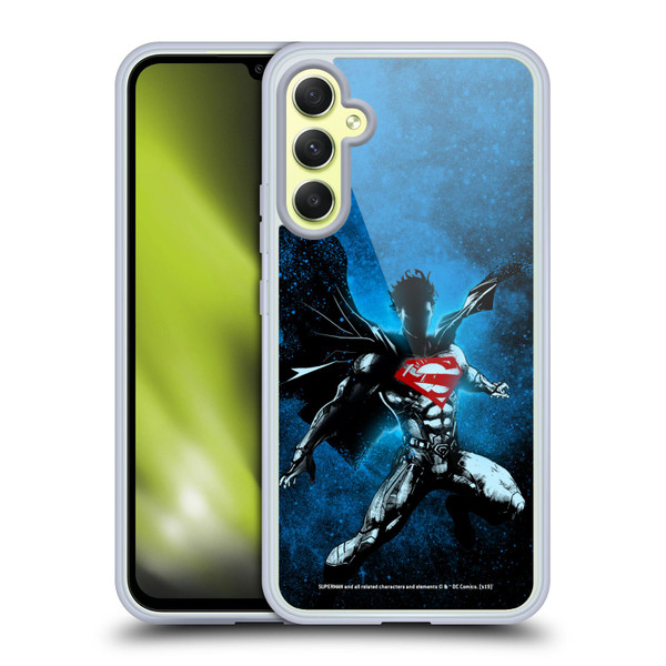 Superman DC Comics 80th Anniversary Splatter Soft Gel Case for Samsung Galaxy A34 5G