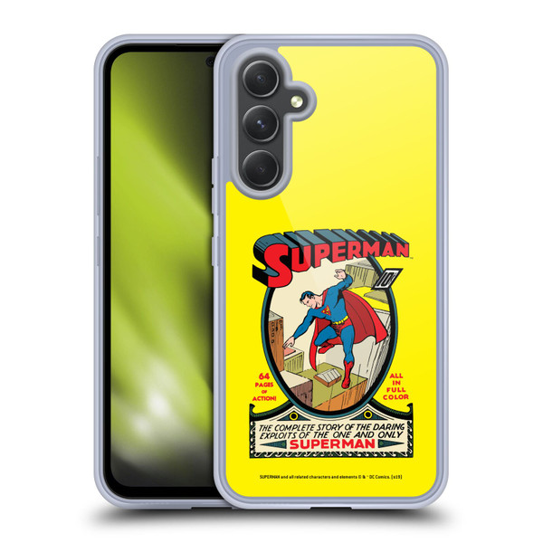 Superman DC Comics Famous Comic Book Covers Number 1 Soft Gel Case for Samsung Galaxy A54 5G