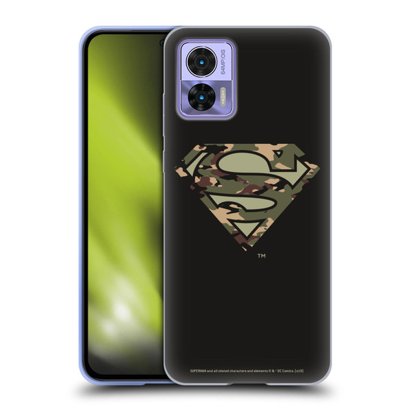 Superman DC Comics Logos Camouflage Soft Gel Case for Motorola Edge 30 Neo 5G