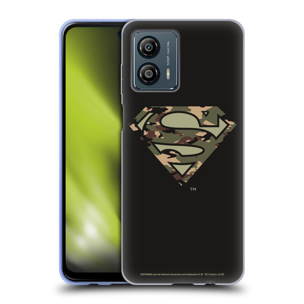 Superman DC Comics Logos Camouflage Soft Gel Case for Motorola Moto G53 5G