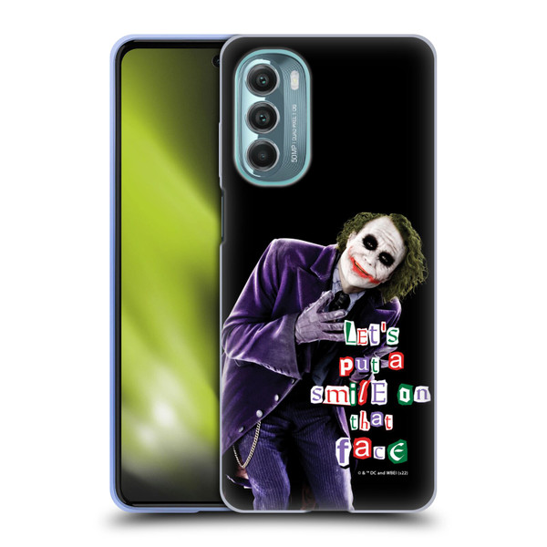 The Dark Knight Graphics Joker Put A Smile Soft Gel Case for Motorola Moto G Stylus 5G (2022)