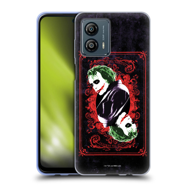 The Dark Knight Graphics Joker Card Soft Gel Case for Motorola Moto G53 5G