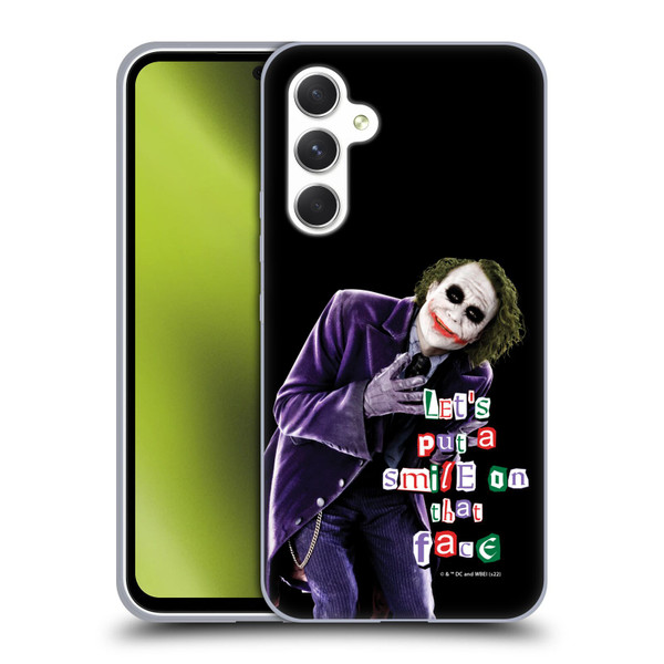 The Dark Knight Graphics Joker Put A Smile Soft Gel Case for Samsung Galaxy A54 5G