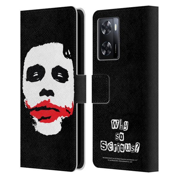 The Dark Knight Character Art Joker Face Leather Book Wallet Case Cover For OPPO A57s