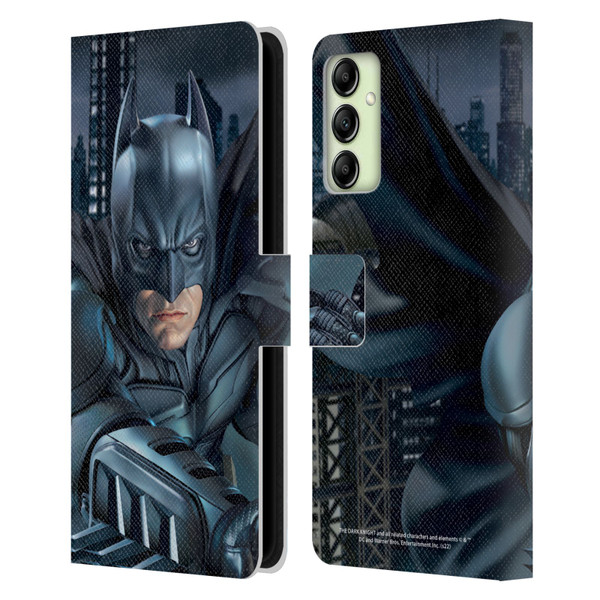 The Dark Knight Character Art Batman Leather Book Wallet Case Cover For Samsung Galaxy A14 5G