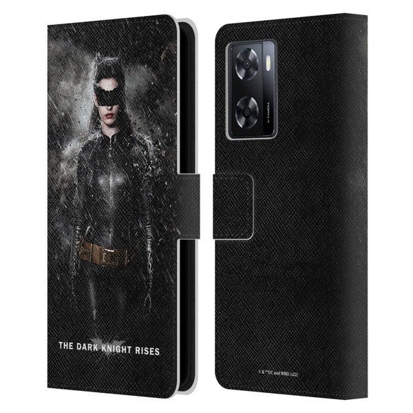 The Dark Knight Rises Key Art Catwoman Rain Poster Leather Book Wallet Case Cover For OPPO A57s
